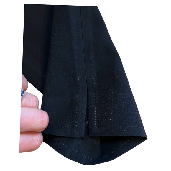 ST. JOHN Caviar Ponte Pants Black Zipper Pintuck Side Slit Trousers Size 2 EUC - Picture 6 of 9